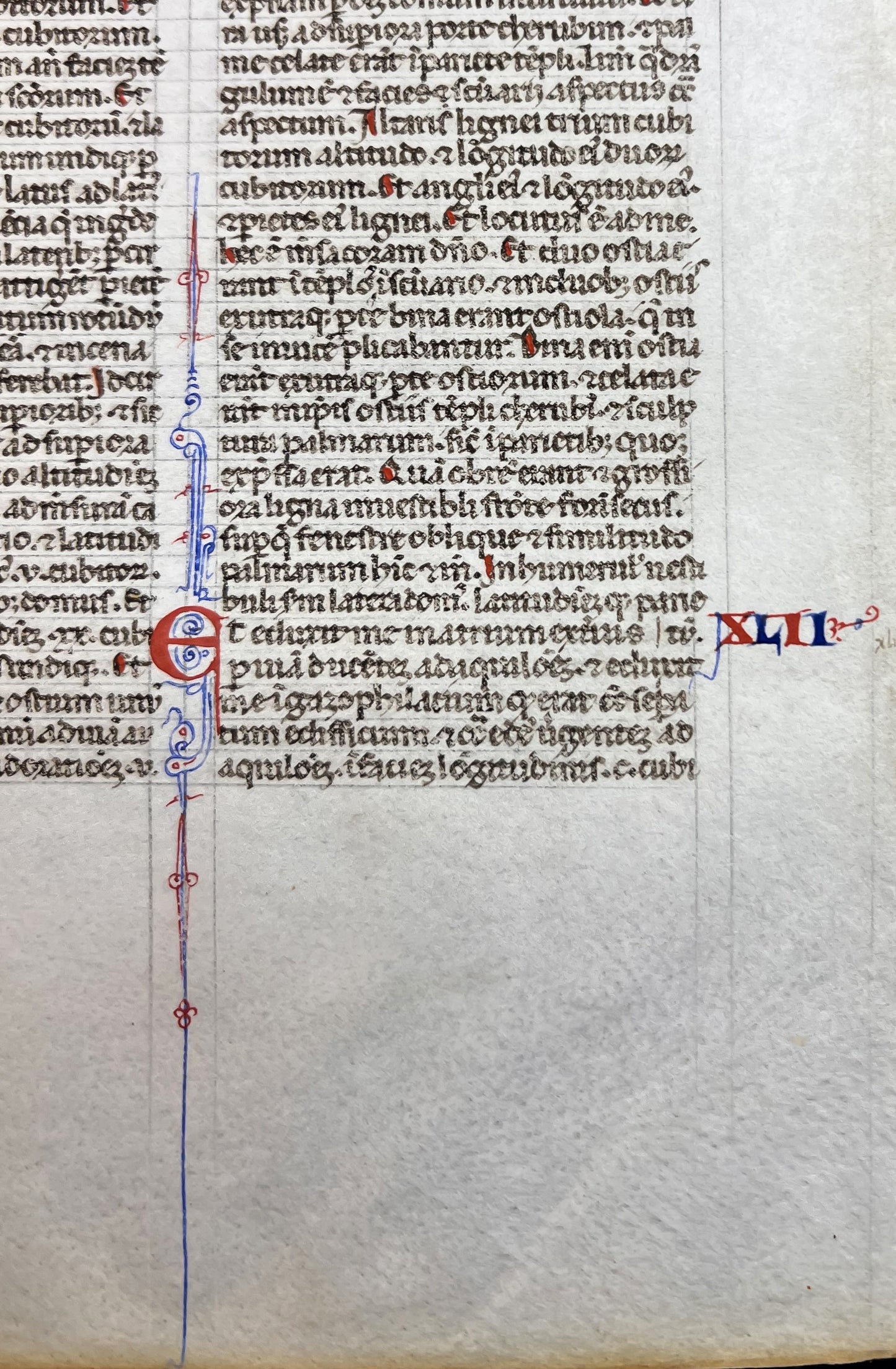 Bible Leaf Parisian 13th century (c1250) with elaborate initials