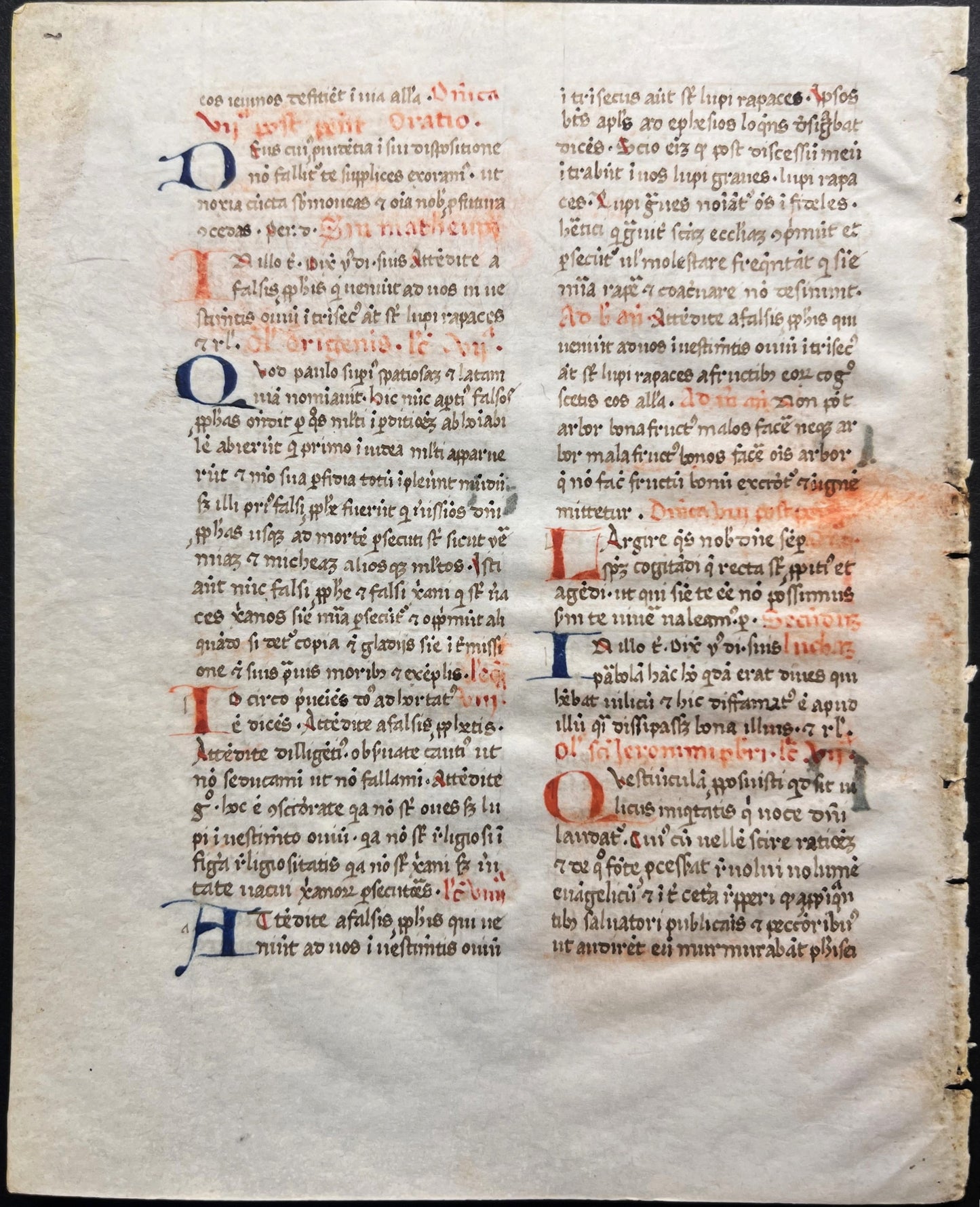 Breviary Leaf circa mid-15th century (c.1450)