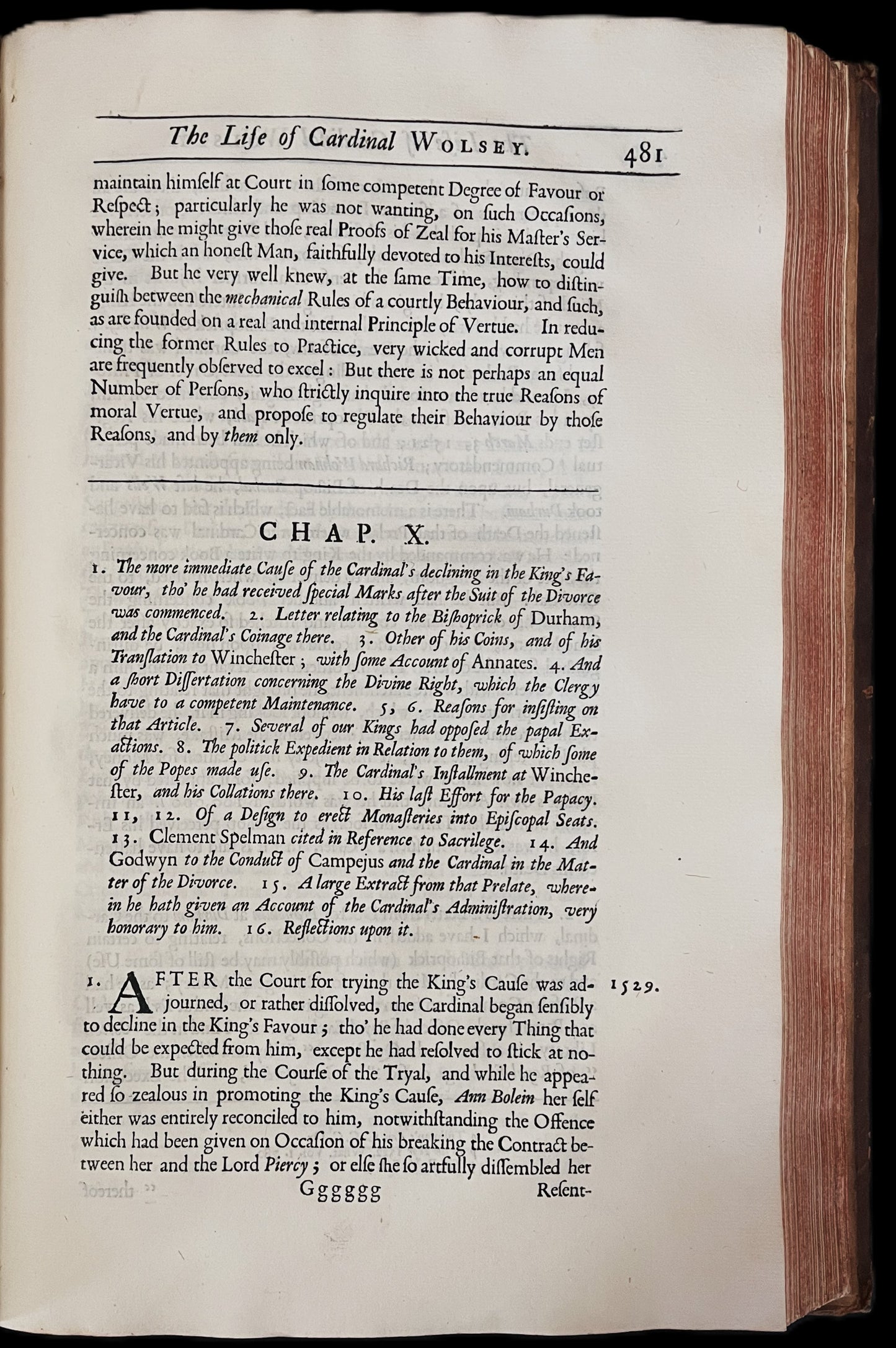 The Life of Cardinal Wolsey 1724