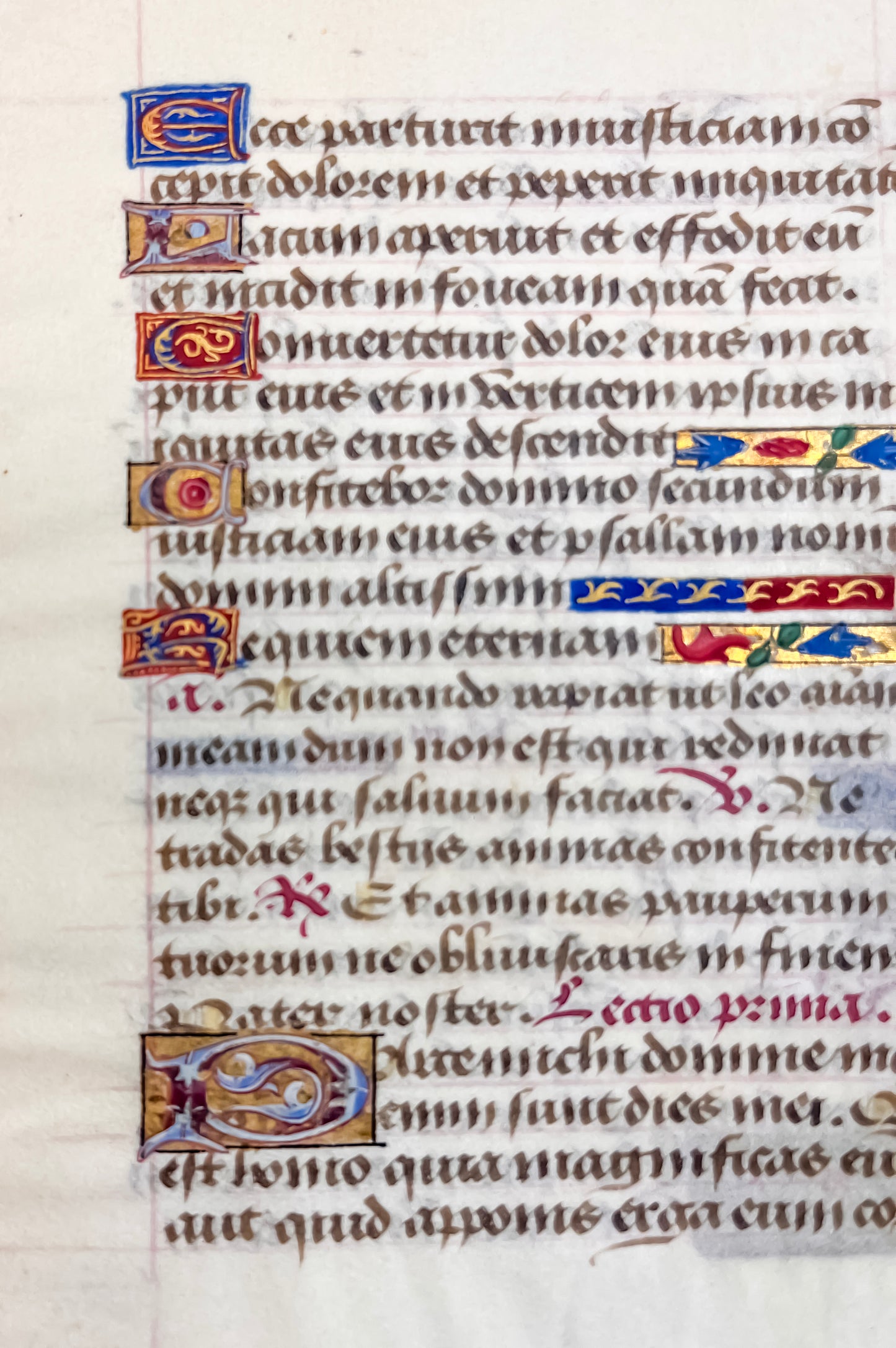 Book of Hours Leaf 15th century (c1430) with illuminated border