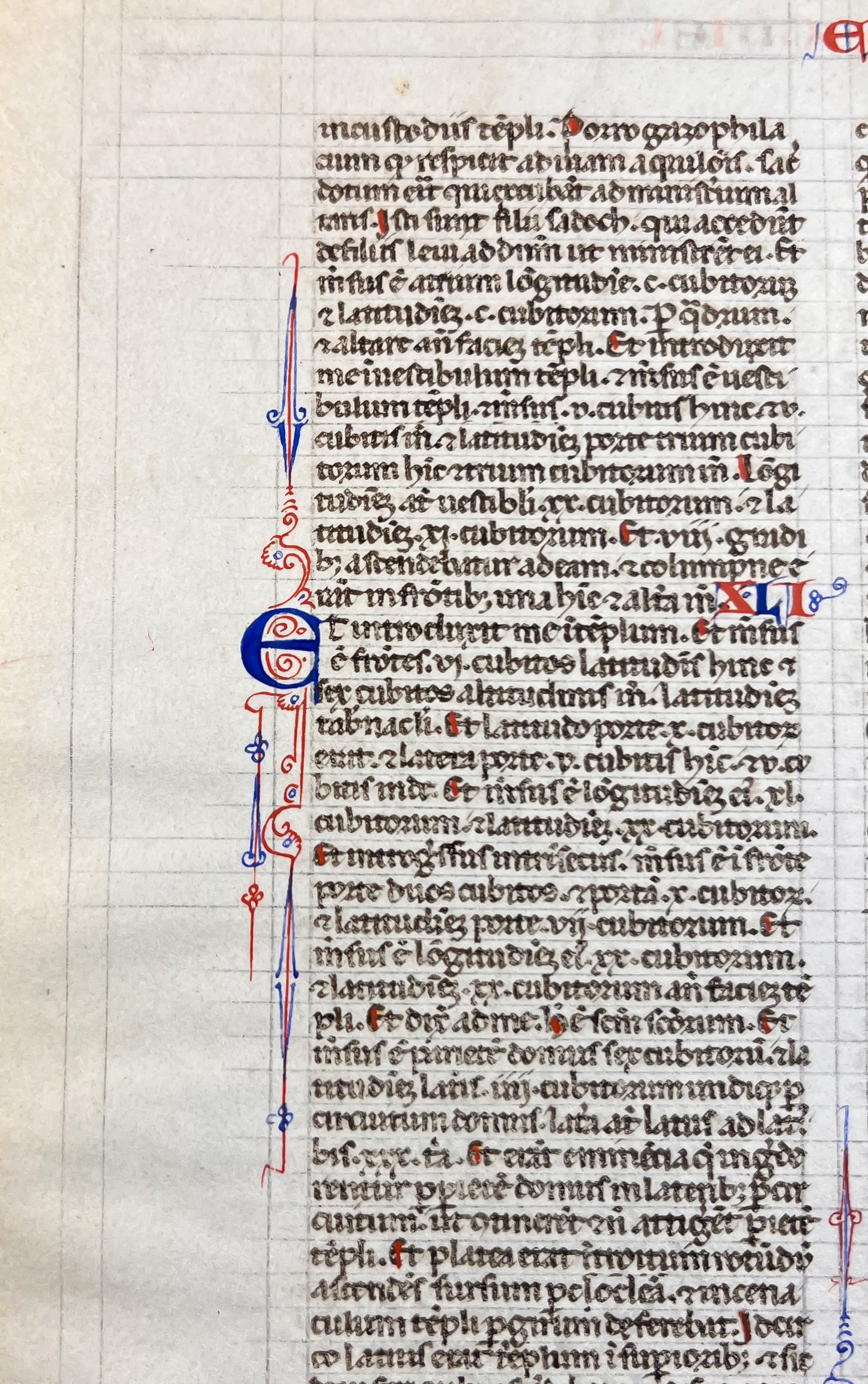 Bible Leaf Parisian 13th century (c1250) with elaborate initials