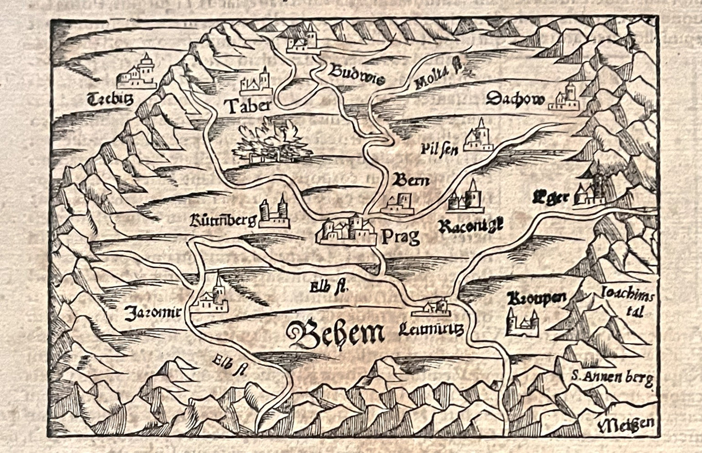 [MAP] Bohemia - Czechia - Munster - 1572