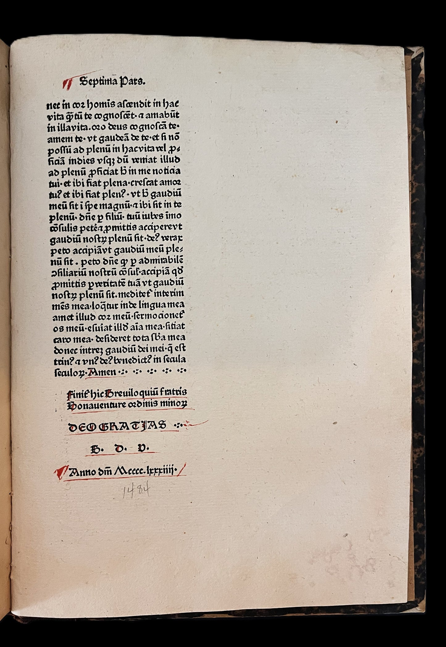 [Incunabula] Breviloquium (Opuscula part 1). 1484