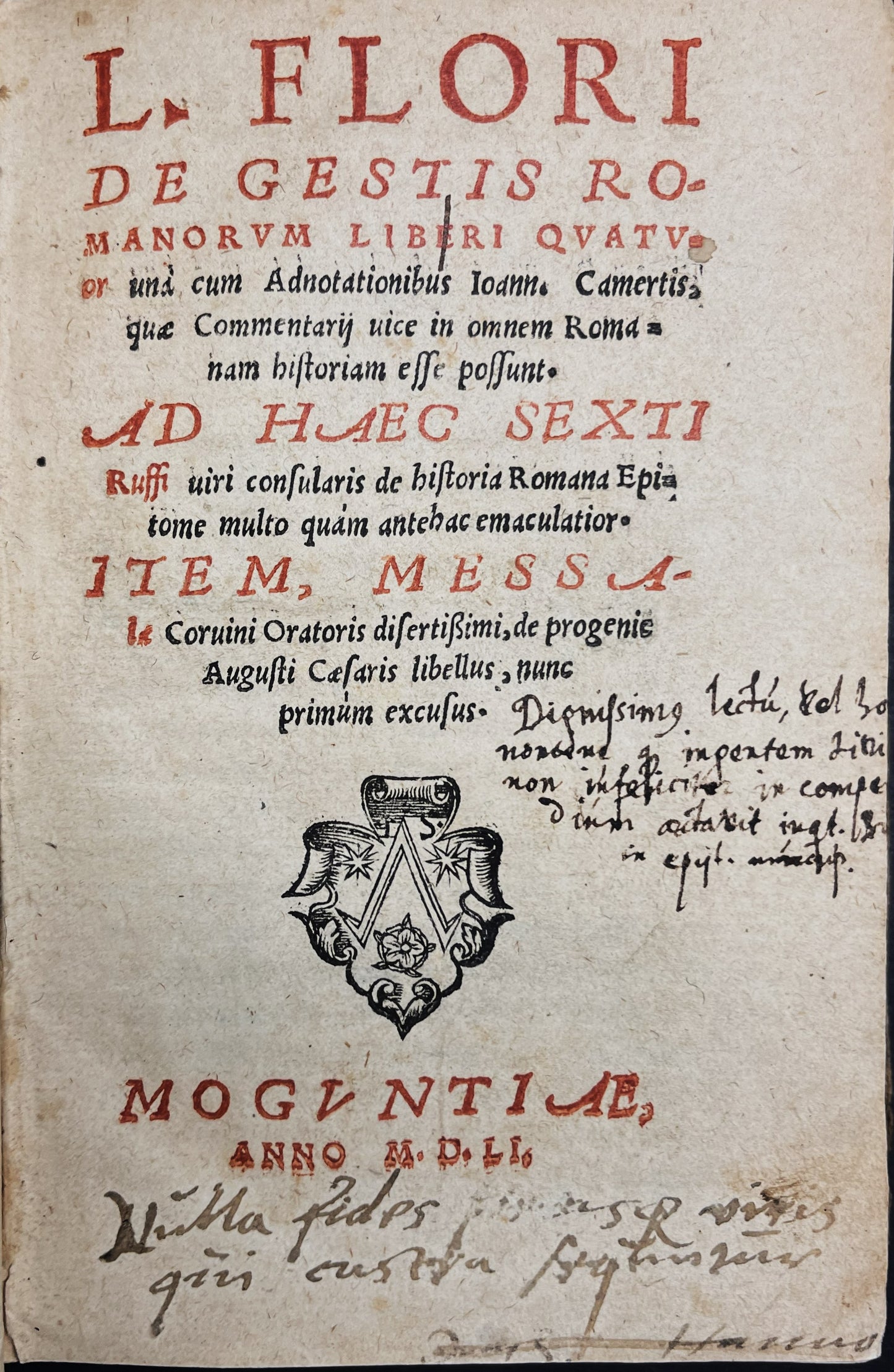 L. Flori De Gestis Romanorum...1551