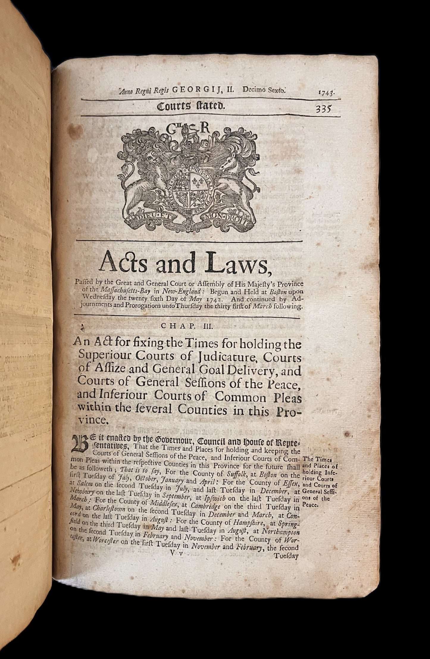 The Charter Granted by Their Majesties King William and Queen Mary . 1742