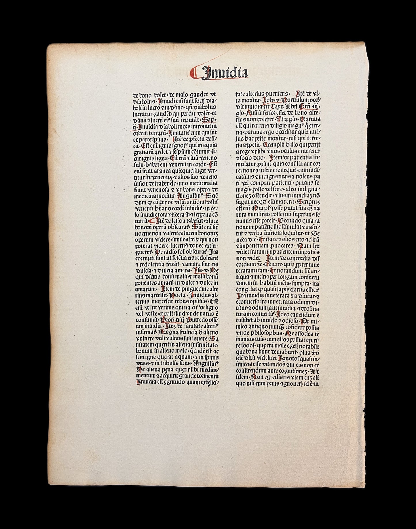[Incunabula Leaf] Amerbach, Johannes 1481