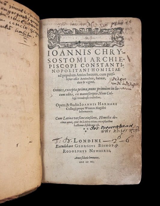 D. Ioannis Chrysostomi Archiepiscopi ...1590
