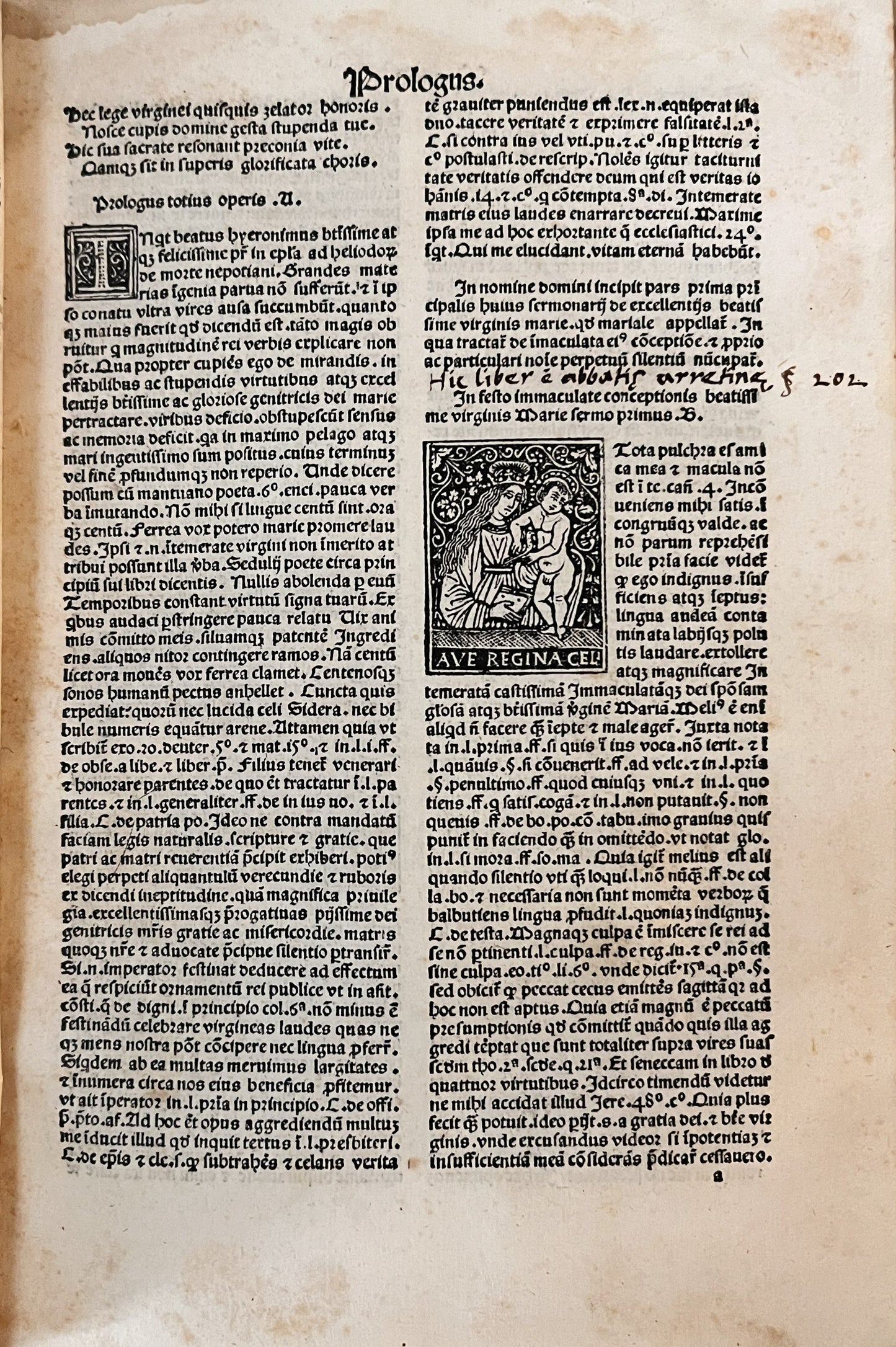 [Incunabula] Mariale de excelle[n]tiis regine celi.. 1493