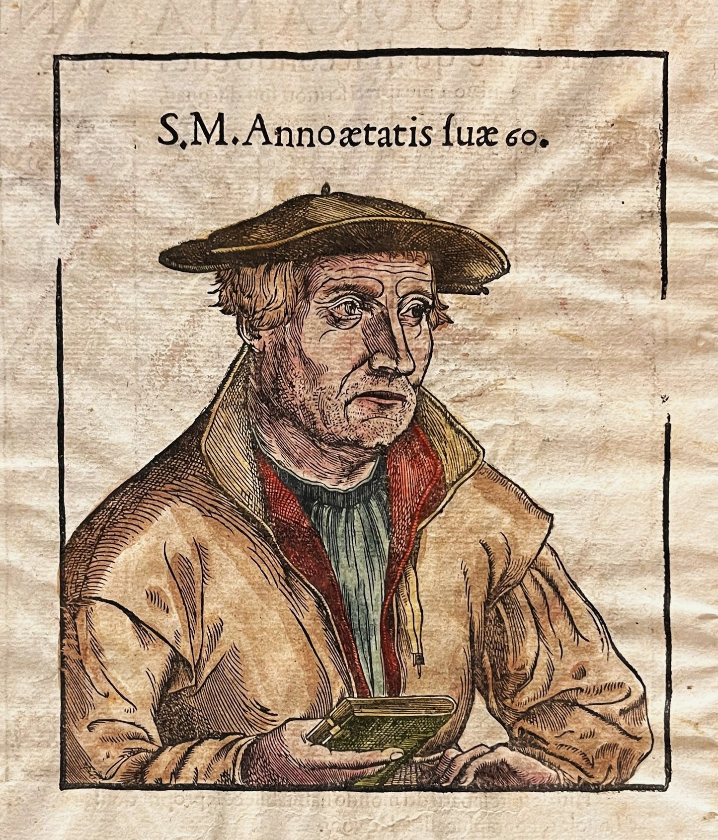 [MAP] World Map - Munster Cosmographia Title Page - 1558
