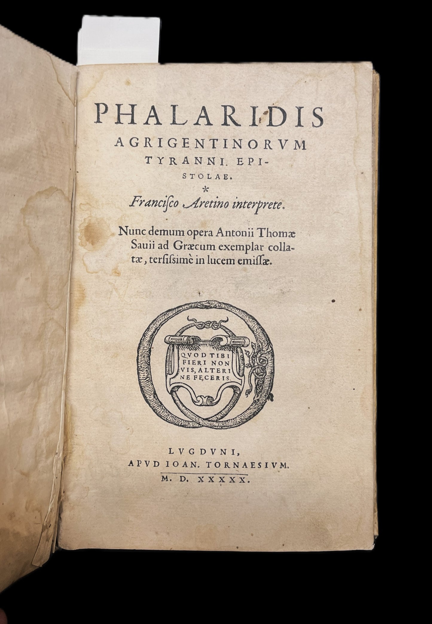 Phalaridis Agrigentinorum...1550