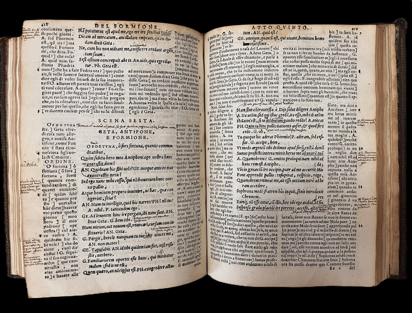 Il Terentio Latino, Comentatio in Lingua Toscana 1558