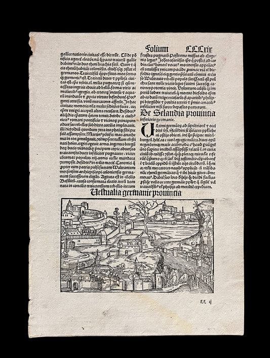 [MAP] Nuremberg Chronicle - Westphalia Germany - 1497