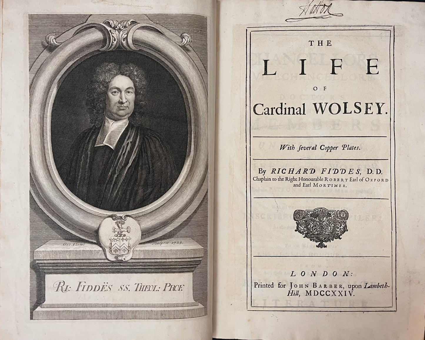 The Life of Cardinal Wolsey 1724